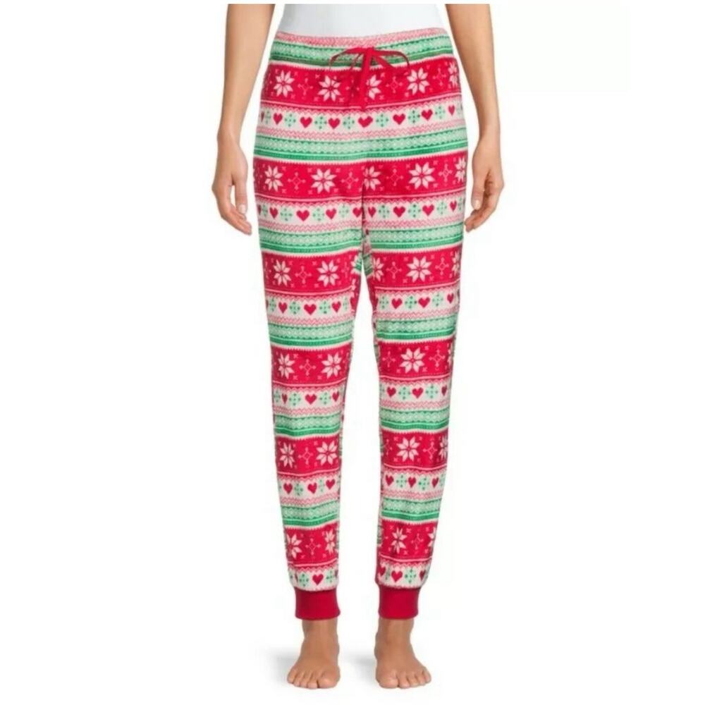 Secret Treasures Women's Fair Isle Hearts Super Soft Lounge Pajama Pants XL